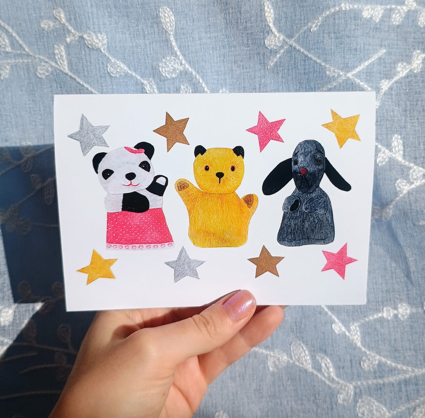 Sooty, Sweep and Soo A6 Card