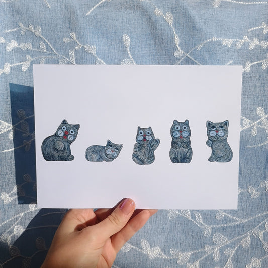 Cats A5 Print