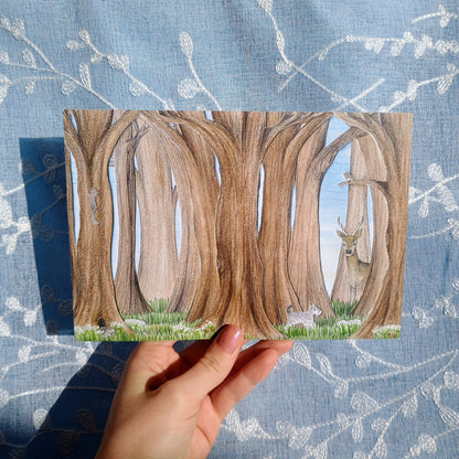 Forest Altered Book A5 Print