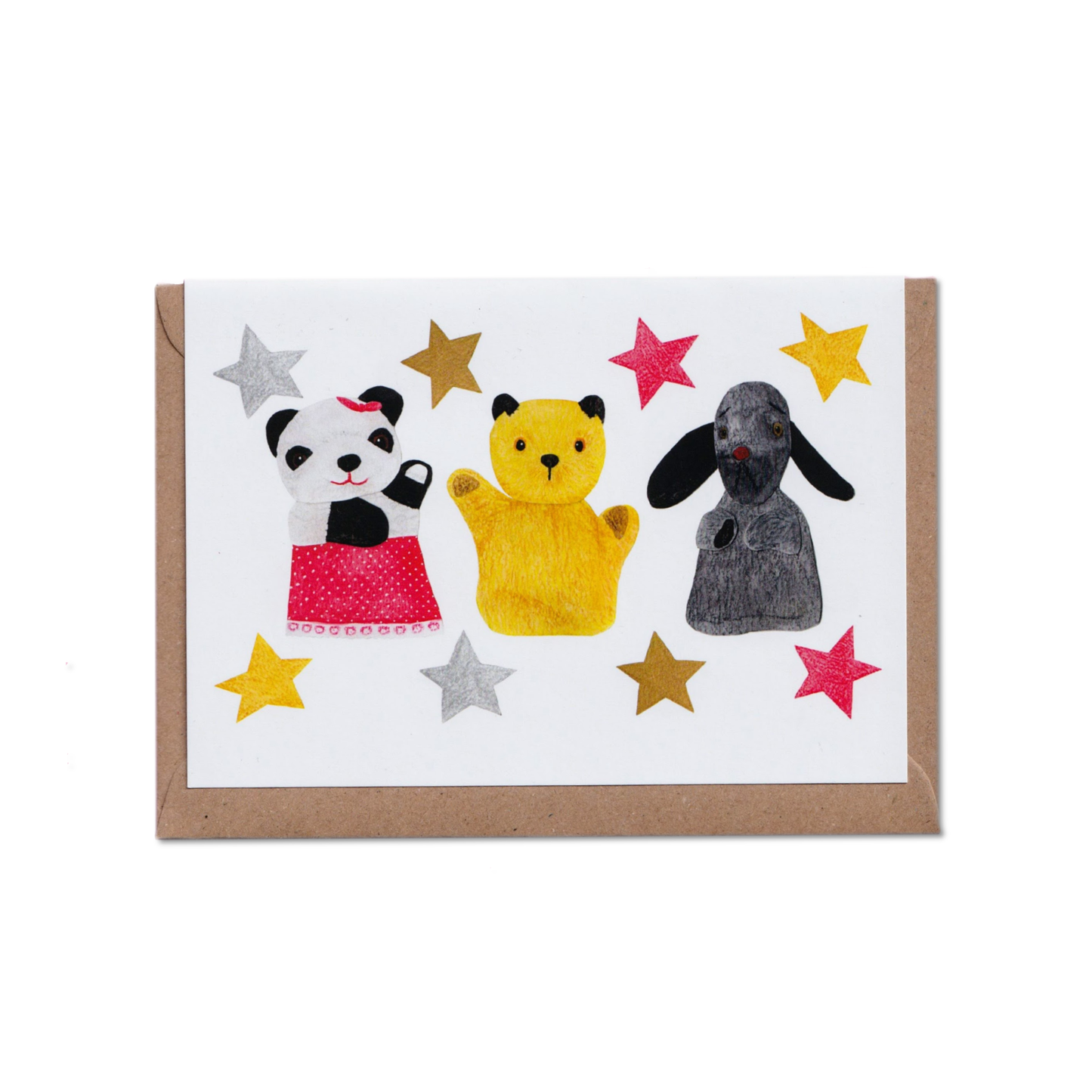 Sooty, Sweep and Soo A6 Card