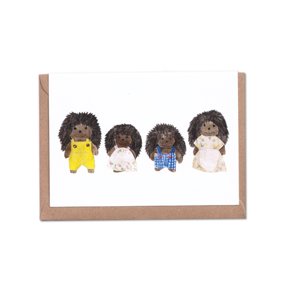 Hedgehog Family A6 Card