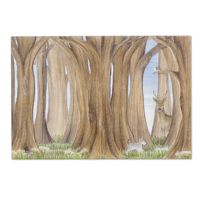Forest Altered Book A5 Print
